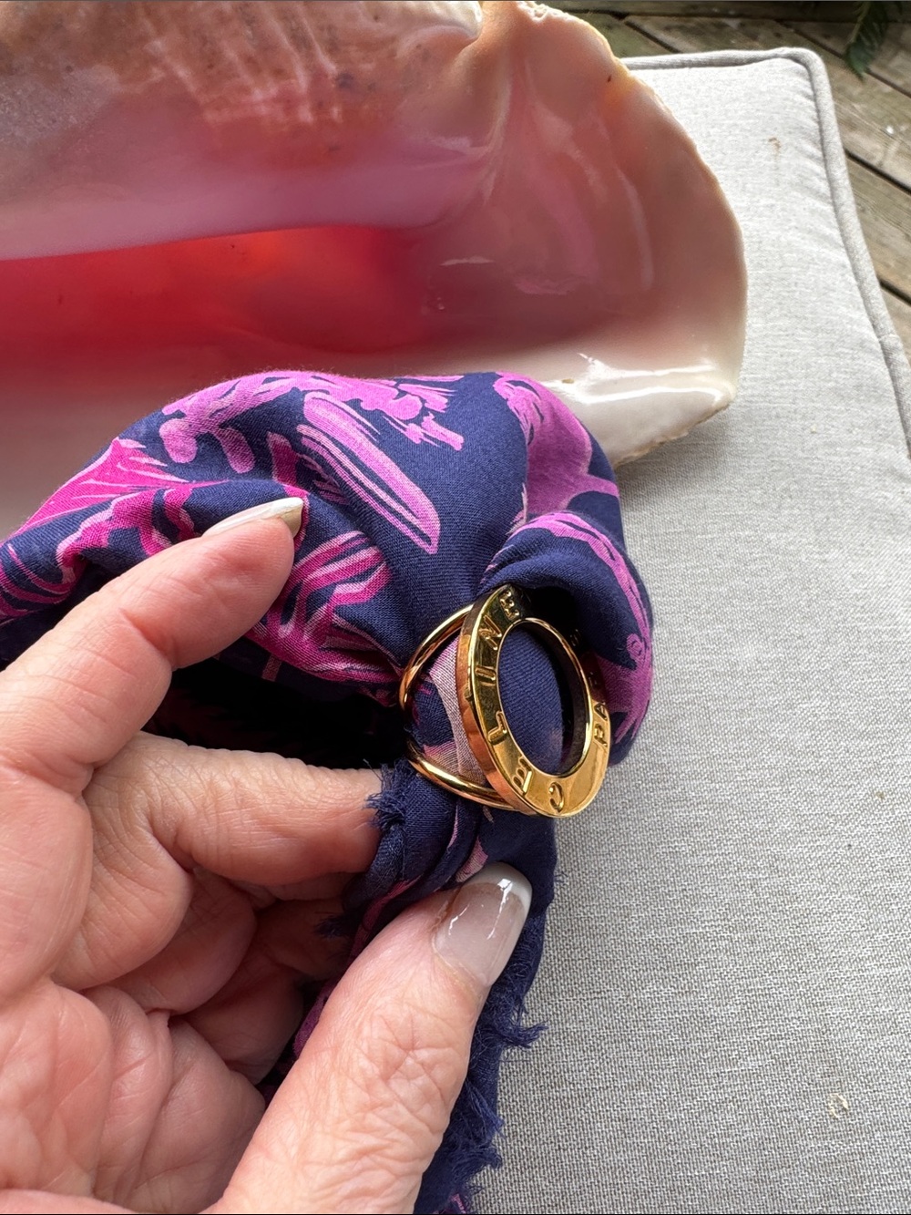 Celine Scarf Ring With Gift Pouch - Picture 5 of 7